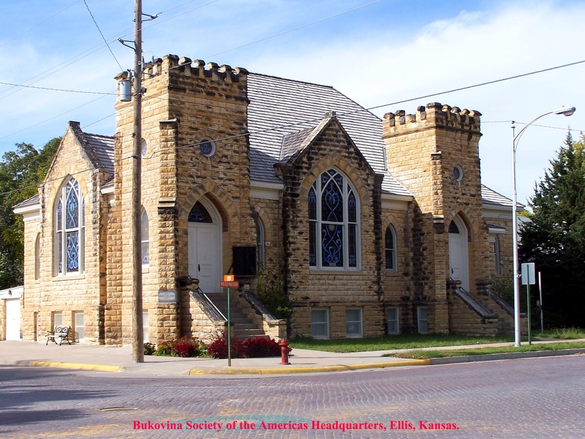 Headquarters building of the Bukovina Society of the Americas in Ellis, Kansas