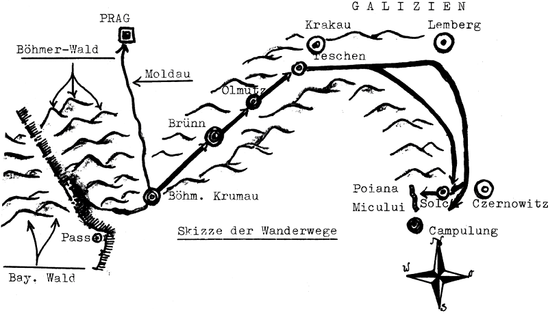 Walking Path for Bukovina Settlers from Bohemian Forest to Bukovina.