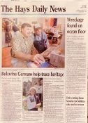 Hays Daily News, Front Page July 21, 1996